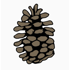 矢量仿真手绘松果