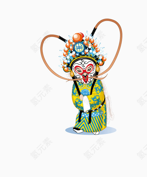 创意手绘戏子图片