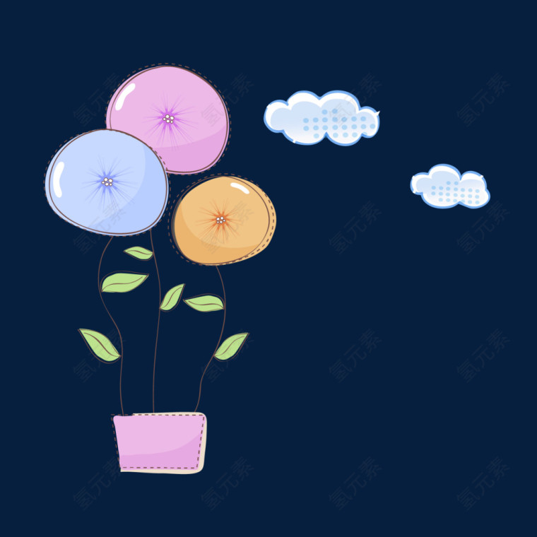 卡通小花盆