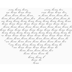love字拼心形