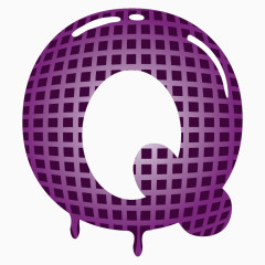 卡通手绘怪物字母q 