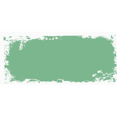 淡绿色水墨笔刷框边