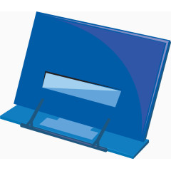 矢量手绘蓝色文件夹