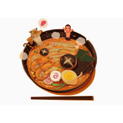 扁平化味增拉面