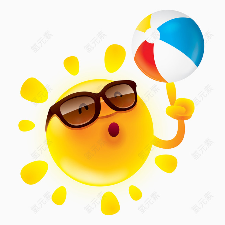 可爱的卡通太阳