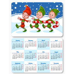 矢量2017年日历模板素材