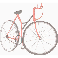 卡通手绘自行车