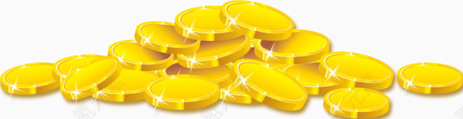 一堆金币