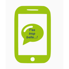 绿色创意卡通手机