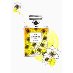 手绘香奈儿香水