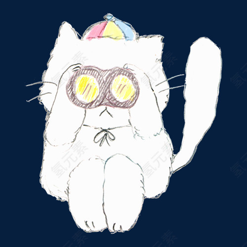 卡通手绘猫