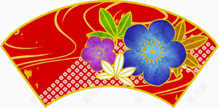 手绘古典图片卡通扇子图片