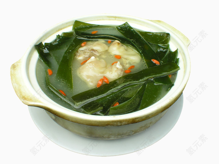 砂锅蹄海带图片素材