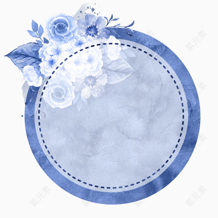 水彩描述框