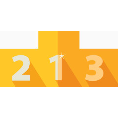 手绘卡通颁奖台