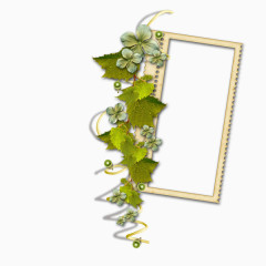 绿色藤曼锯齿边边框