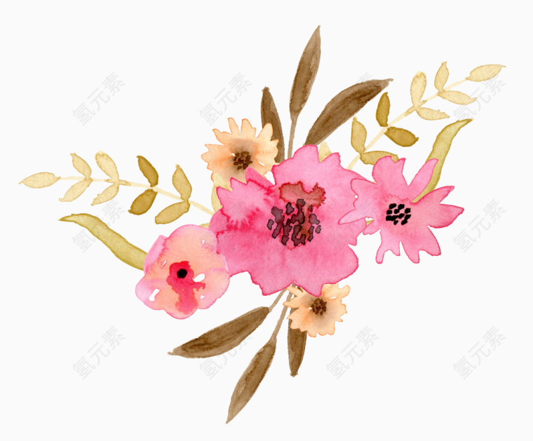 小清新手绘花朵