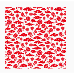 祥云花灯笼底纹矢量