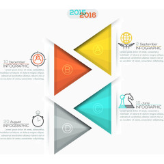 三角形商务演示PPT矢量素材