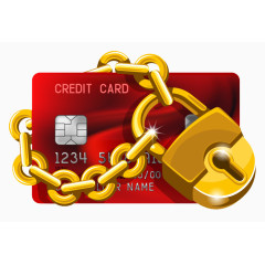 银行卡和金锁