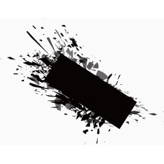 长方形炫酷灰黑不规则几何图形漂浮元素