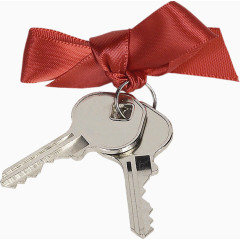 红色蝴蝶桔上的钥匙