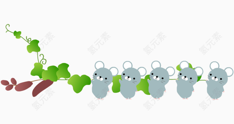小老鼠绿叶