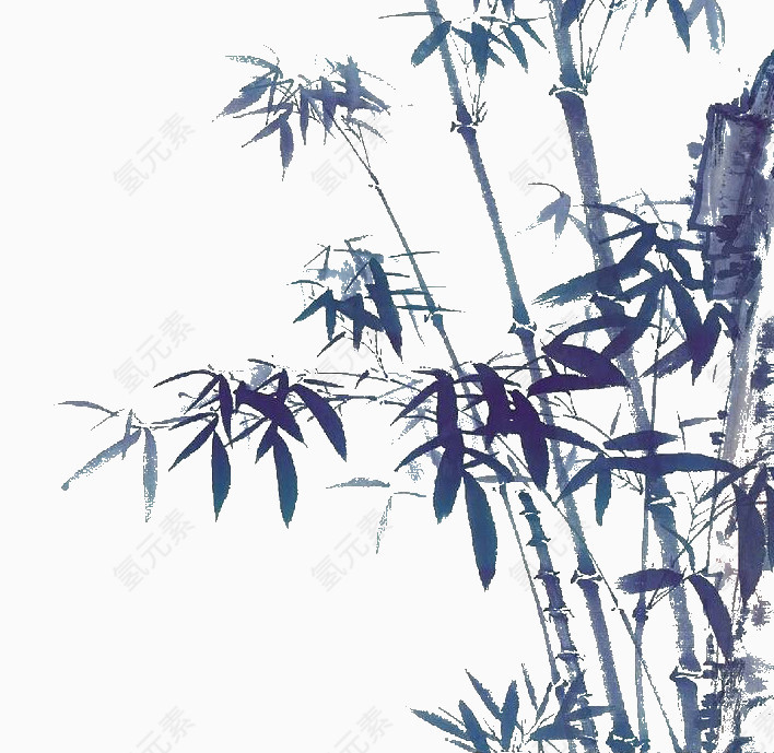 清明节水墨画竹