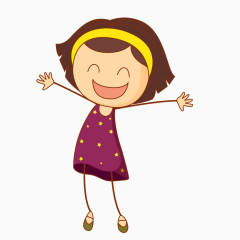 开心的小女孩