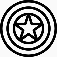 美国队长的adamantium盾图标