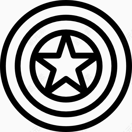 美国队长的adamantium盾图标