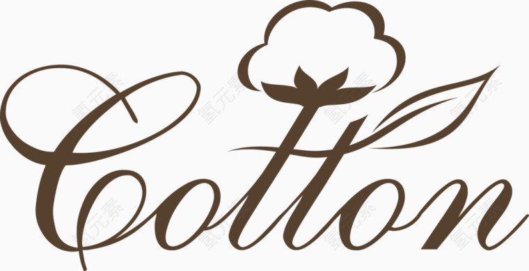 纯棉棉花图标标签png