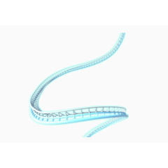 卡通蓝色旋转火车动车轨道