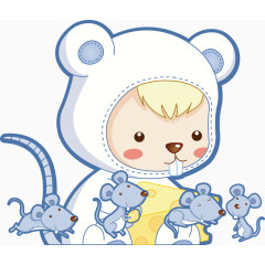 卡通小老鼠矢量图