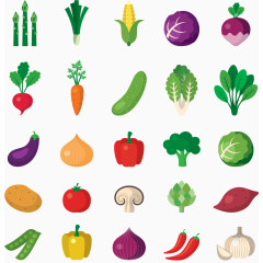 简洁风绿色蔬菜卡通手绘