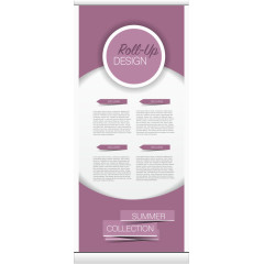 矢量紫色立体几何展板