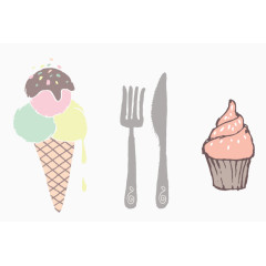 卡通小清新冰淇淋