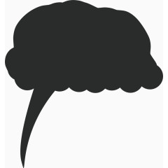 黑色不规则对话框