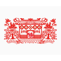 房子剪纸