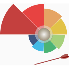 创意箭靶彩色