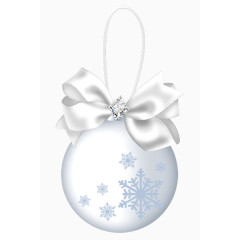 卡通白色铃铛小球蝴蝶结钻石饰品