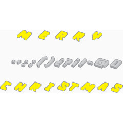 金色立体圣诞快乐