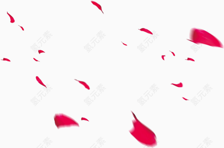 漂浮的红色花瓣