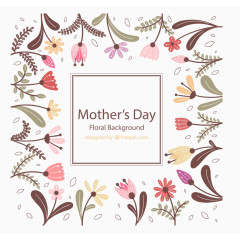 母亲节花边框