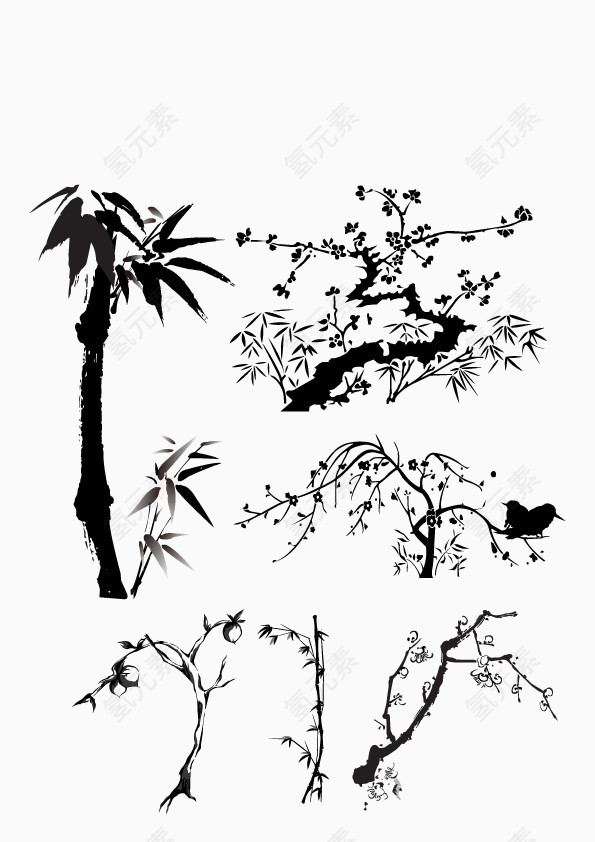 矢量植物元素