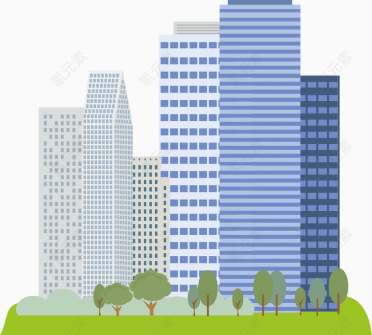 几何城市建筑高楼
