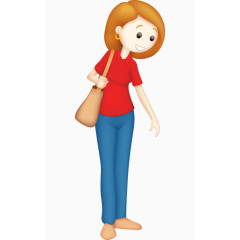 卡通手绘人物妈妈