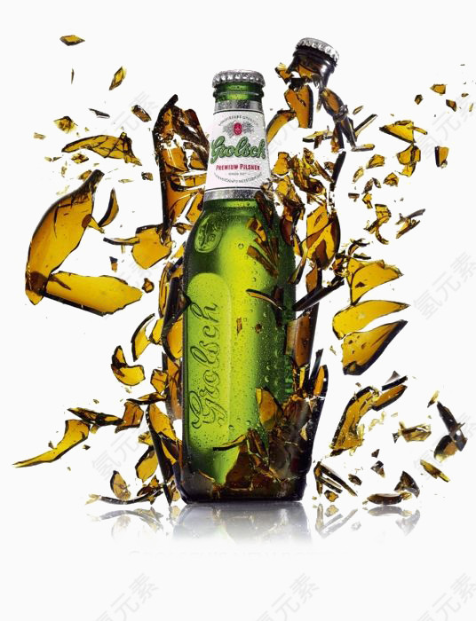 破碎啤酒