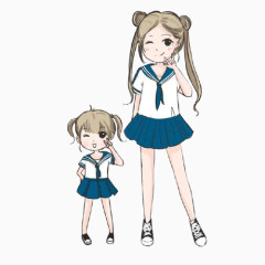 动漫妈妈和女儿亲子装9