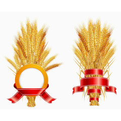 金色麦穗素材矢量图